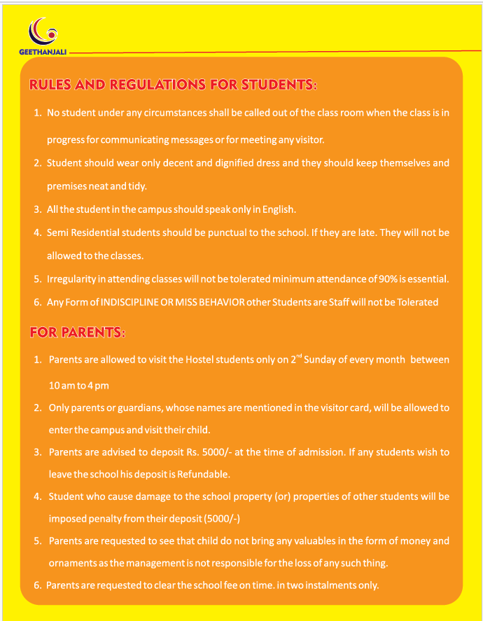 Rules and Regulations